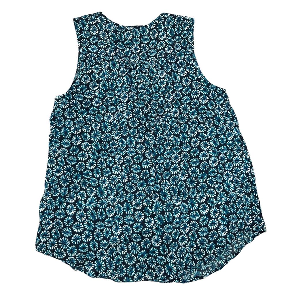 Maeve Anthropologie Womens blue geometric burst top Size 4 - Picture 5 of 6